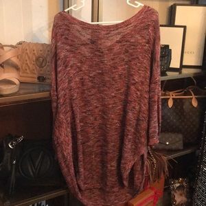 Express Sweater w/Side Slits & Criss Cross Back M